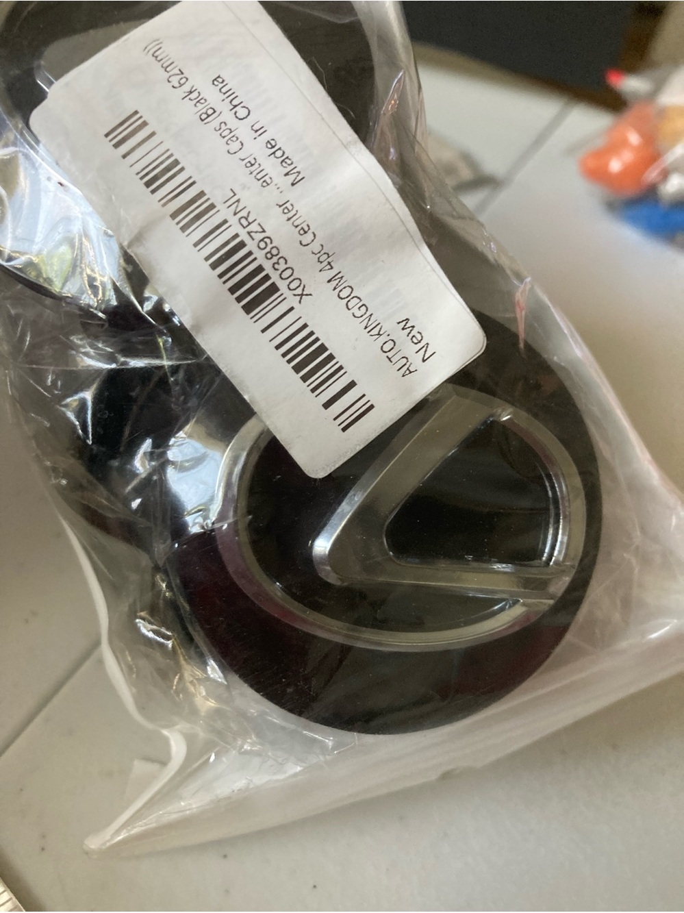 Lexus Center Caps Black and Silver Circular set of 4 New